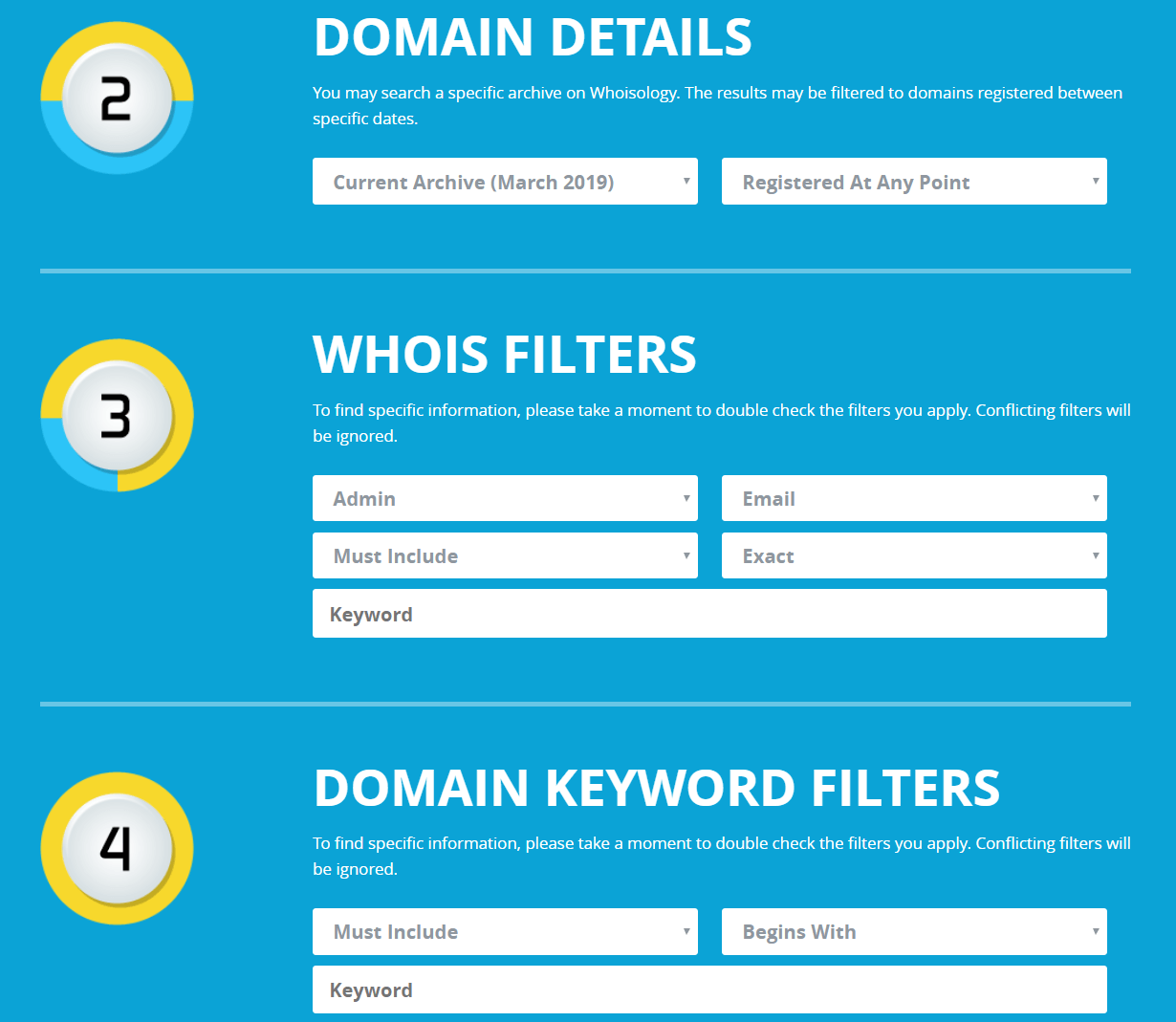 Advanced Search helps you use multiple filters together